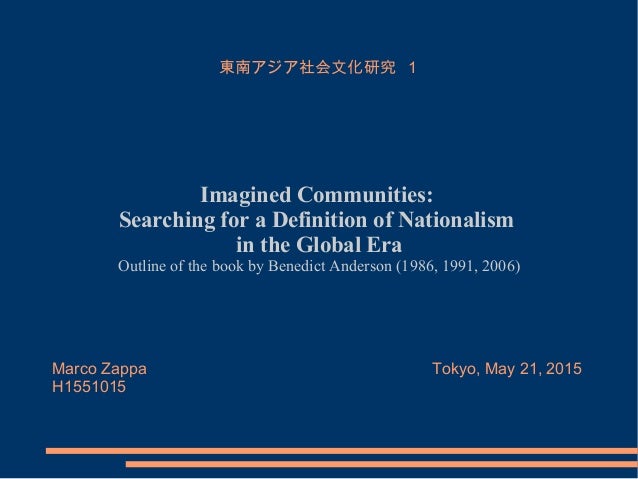Imagined Communities Benedict Anderson Ebook
